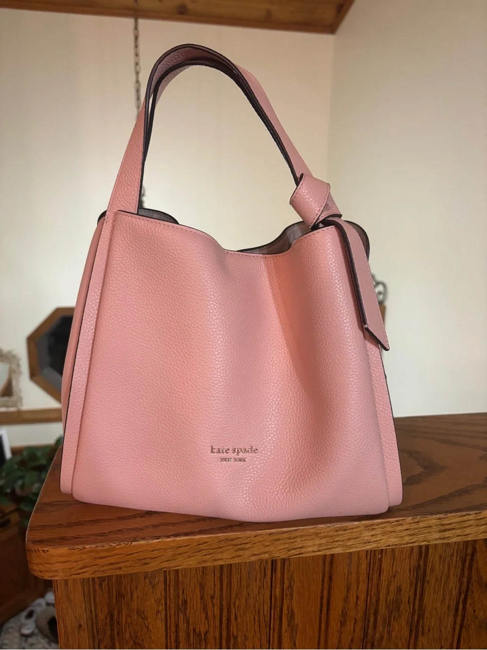 Kate Spade Pink Leather Knott Crossbody Shoulder Bag
